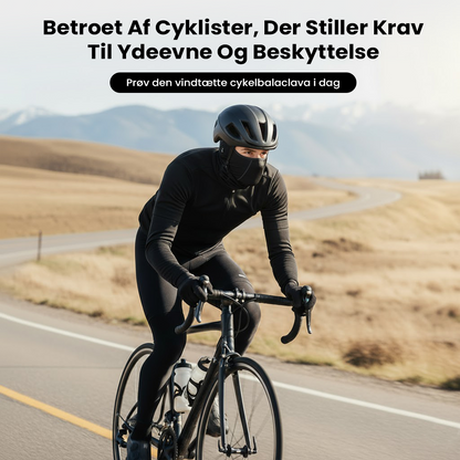 Vindtæt cykelbalaklava – termisk hals- og ansigtsdækning